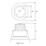 Foco Downlight LED COB Orientable Redondo Blanco Ø86mm 9w Konic